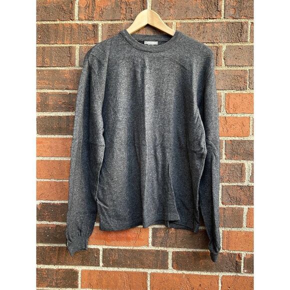 AMARO crew neck sweater Mens sz Large gray pullover long sleeve wool blend - Picture 1 of 8